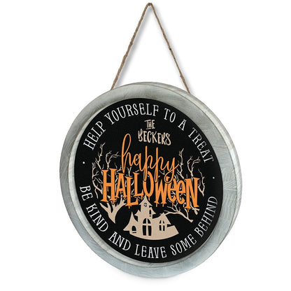 Personalized Wall Sign Happy Halloween