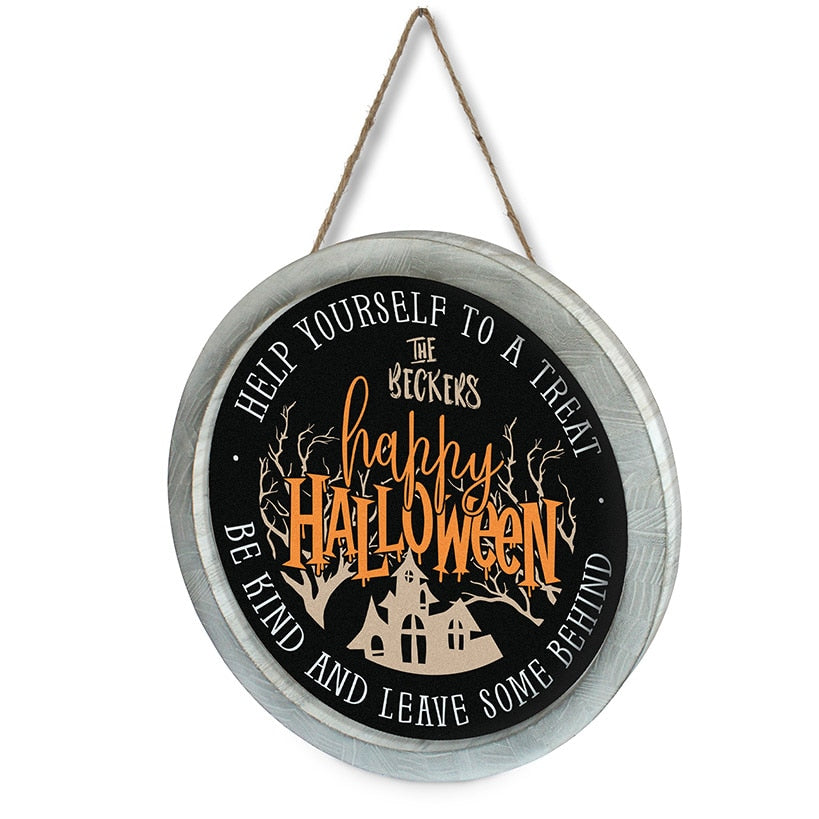 Personalized Wall Sign Happy Halloween
