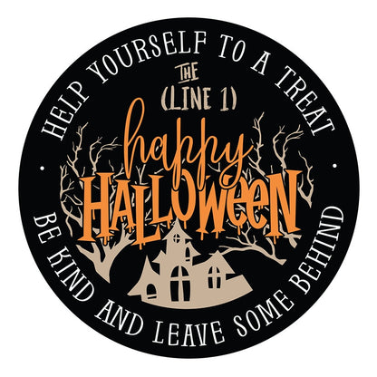 Personalized Wall Sign Happy Halloween