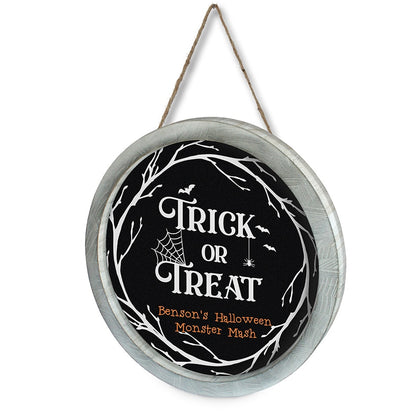 Personalized Halloween Trick or Treat Wall Sign