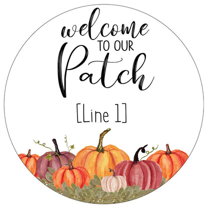 Personalized Harvest Wall Sign Welcome Patch