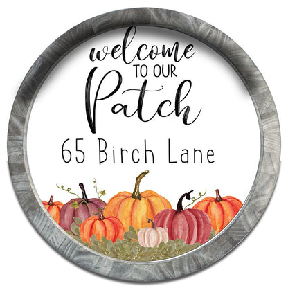 Personalized Harvest Wall Sign Welcome Patch