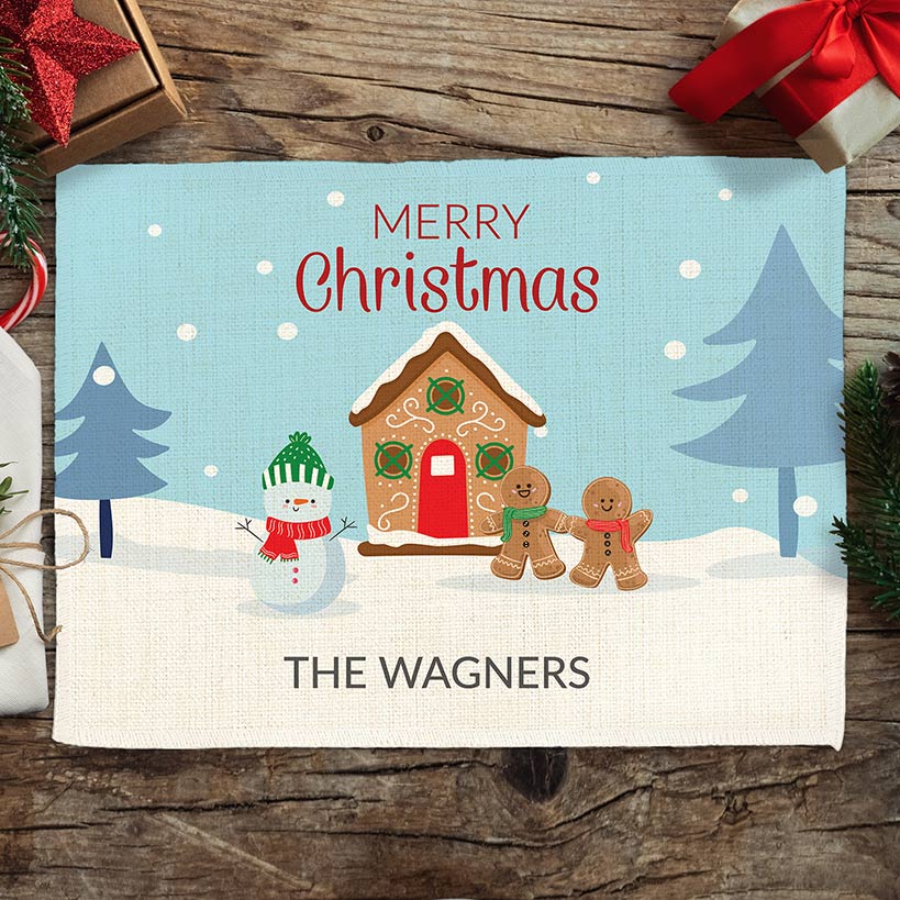 Personalized Merry Christmas Winter Wonderland Family Placement