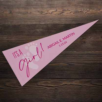Personalized Word Art Felt Pennant Banner Flag