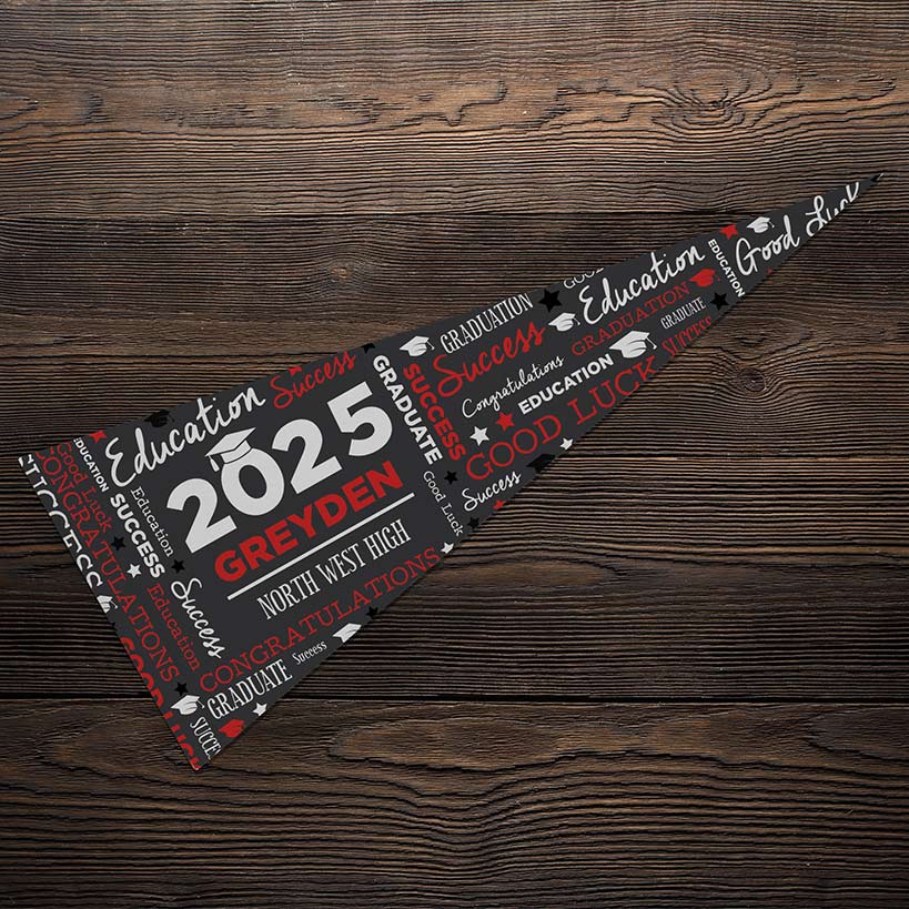 Personalized Word Art Felt Pennant Banner Flag#select-pennant_graduation-word-art