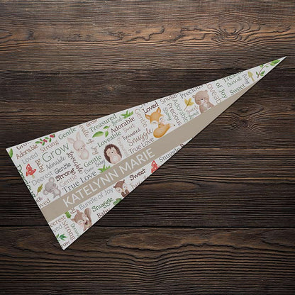 Personalized Word Art Felt Pennant Banner Flag