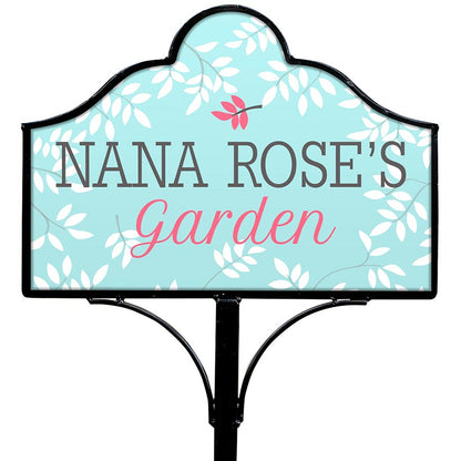 Personalized Floral Welcome Yard Sign Magnet