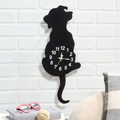 Pet Pendulum Silhouette Clock