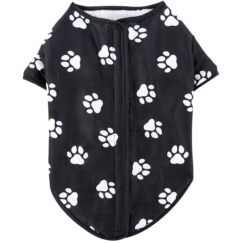 Pet Sherpa Jacket - Cozy, Reversible Design with Easy Fabric-Magic Closure