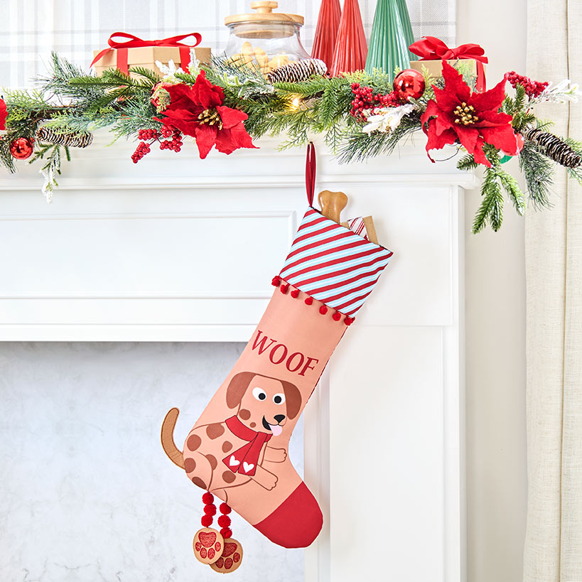 Cat & Dog Pet Themed Tree Skirt or Stocking#select-item_woof