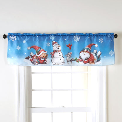 Petunia and Gnorme Winter Fun Gnome Panel or Valance
