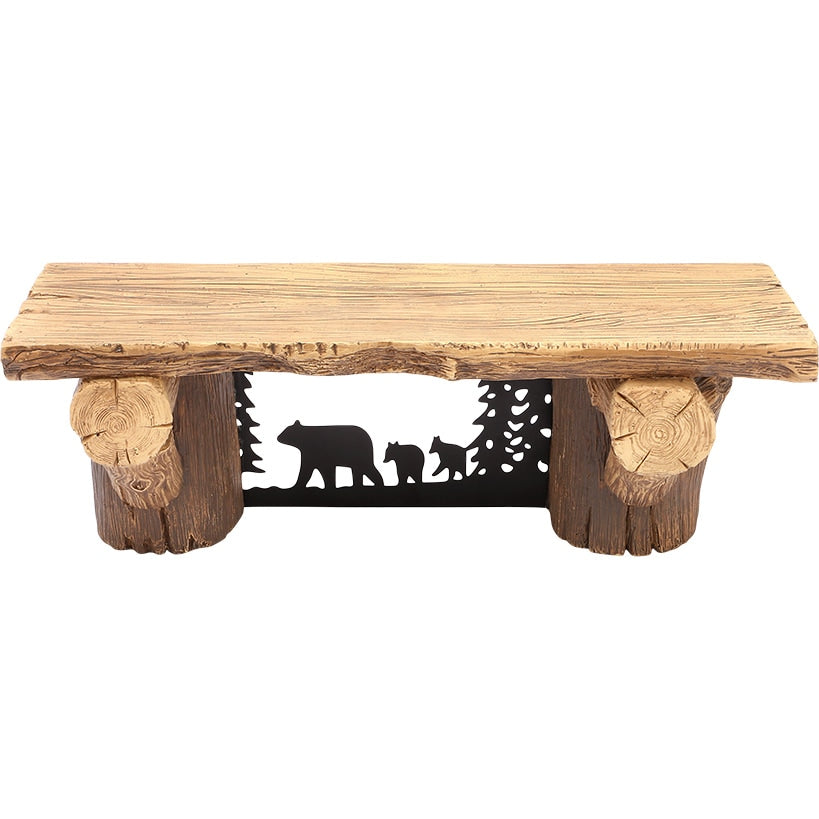 Rustic Lodge Style Floating Wall Shelf 15"