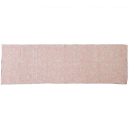 Pink Floral Machine Washable Rugs
