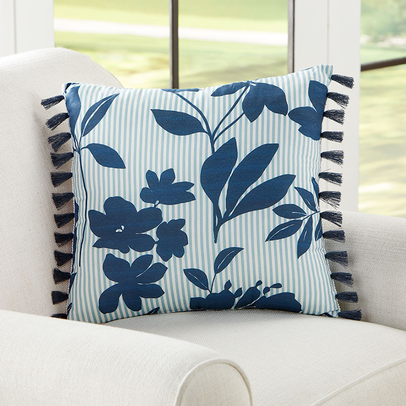 Pinstripe Floral Quilt Ensemble