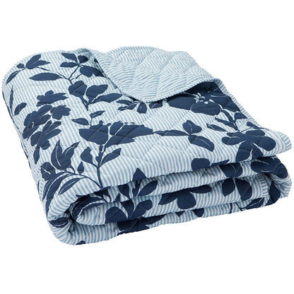 Pinstripe Floral Quilt Ensemble