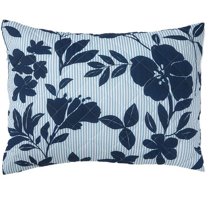 Pinstripe Floral Quilt Ensemble