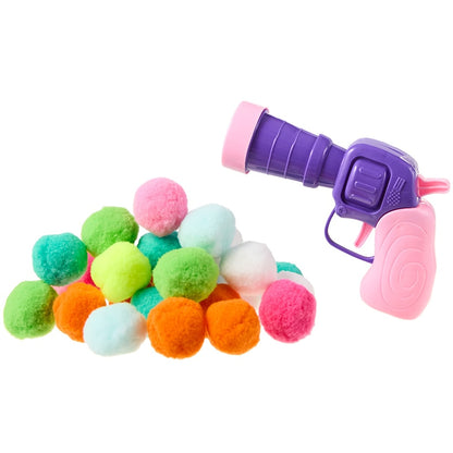Interactive Plush Ball Shooting Cat Toy Gun