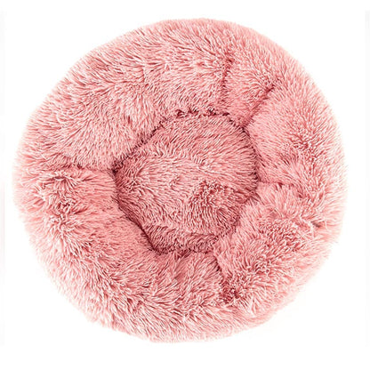 Small Round Pet Plush Donut Bed
