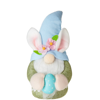 Plush Easter Gnomes Holding Eggs - Yellow, Blue, or Bunny Hat