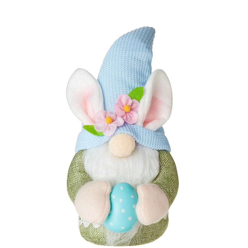 Plush Easter Gnomes Holding Eggs - Yellow, Blue, or Bunny Hat