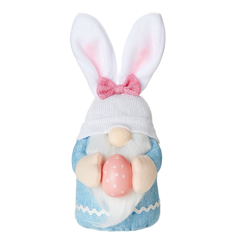 Plush Easter Gnomes Holding Eggs - Yellow, Blue, or Bunny Hat