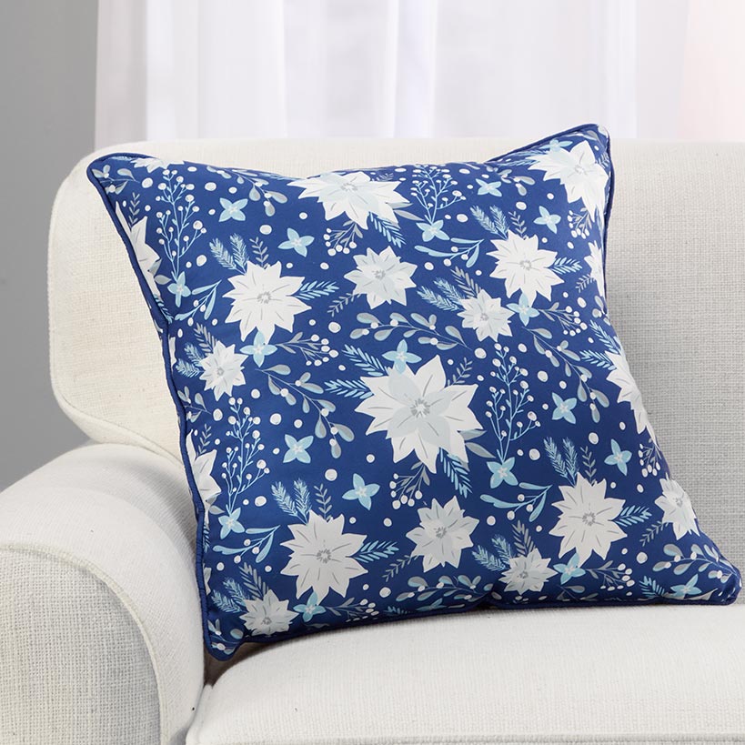 Christmas Blue Floral Chair Furniture Protector#select-item_poinsettia-accent-pillow