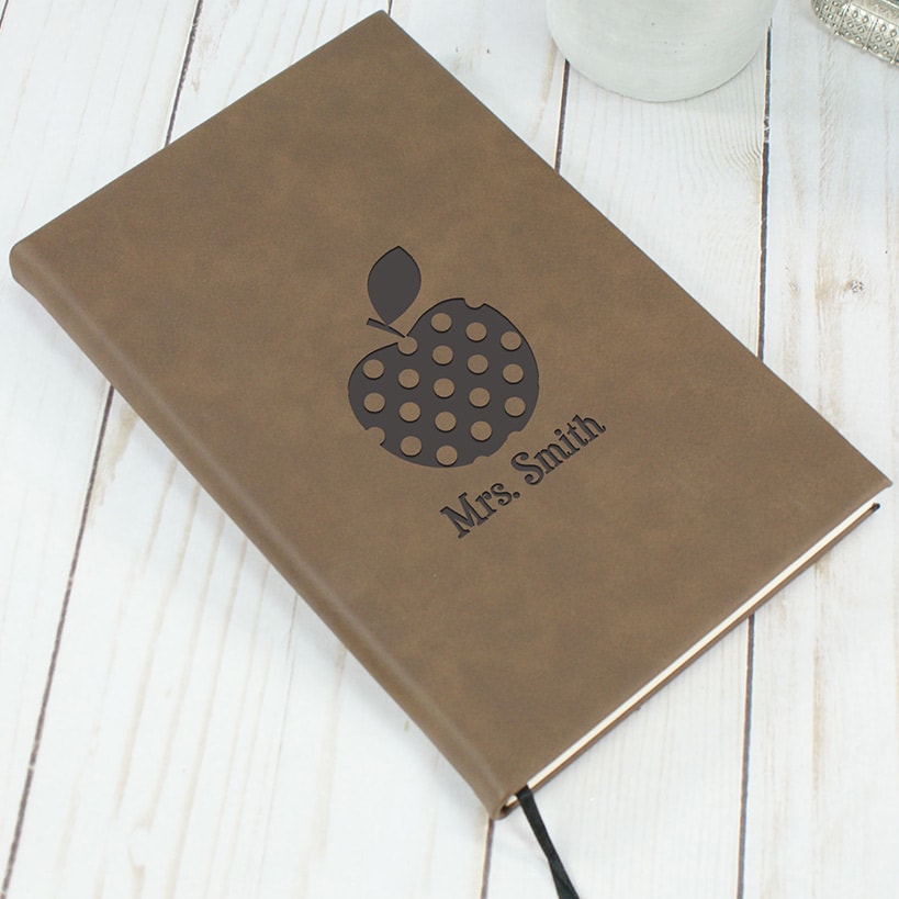 Personalized Polka Dot Apple Journals