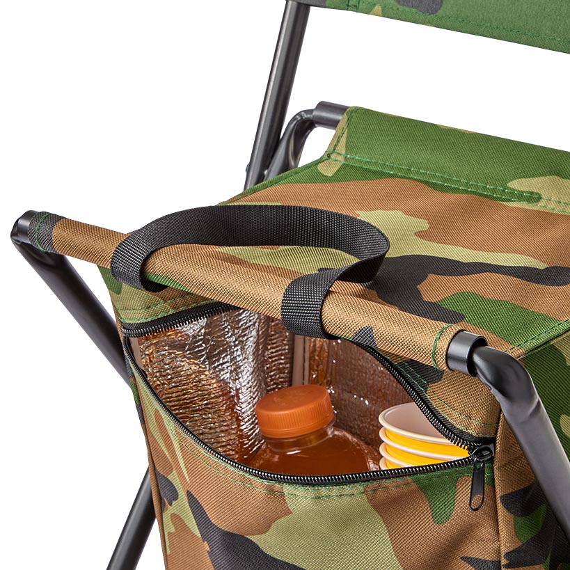 Portable Folding Outdoor Chair Lightweight Insulated Bag Camo Print