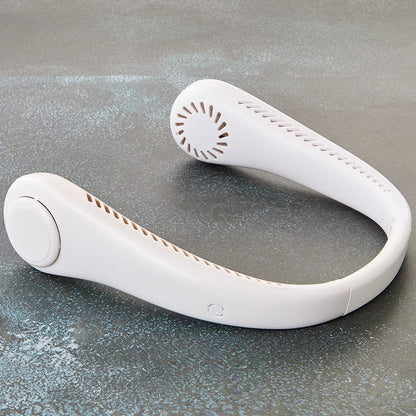 Portable Neck Fan USB Rechargeable Bladeless Design with 3 Speeds