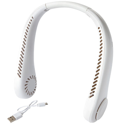 Portable Neck Fan USB Rechargeable Bladeless Design with 3 Speeds