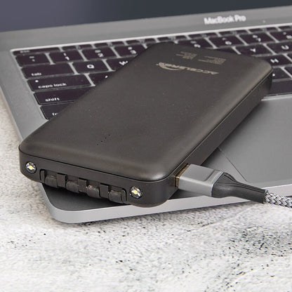10,000 MAH Powerbank Portable Built In Micro USB Cables Fast Charging