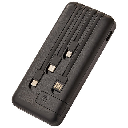 10,000 MAH Powerbank Portable Built In Micro USB Cables Fast Charging