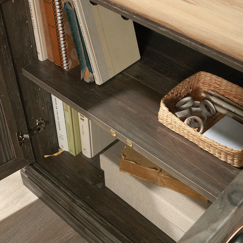 Printer Stand with Storage in Pebble Pine
