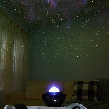 LED Projection Light With Bluetooth Speaker Voice Activated