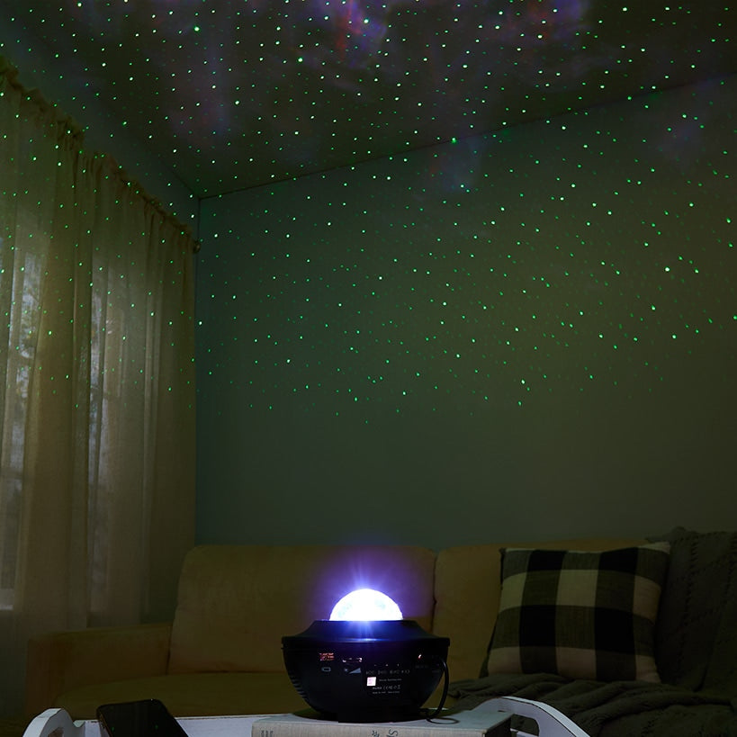 LED Projection Light With Bluetooth Speaker Voice Activated