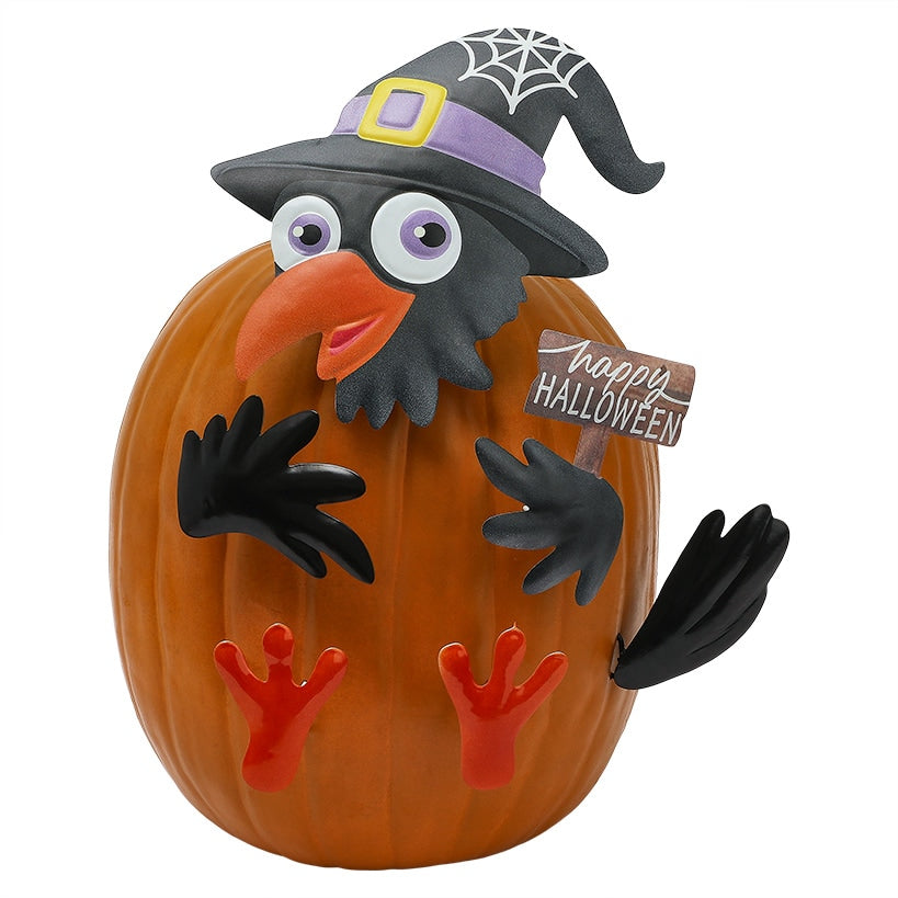 Pumpkin Decorating Kits Metal In Cat Ghost Bird Or Skeleton Characters#select-kit_bird