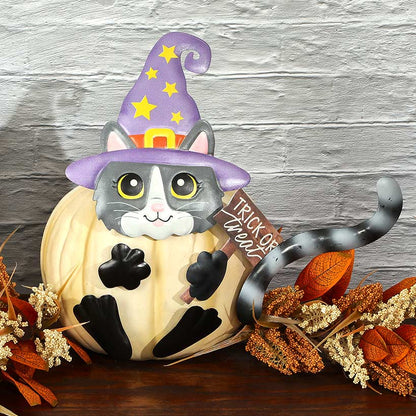 Pumpkin Decorating Kits Metal In Cat Ghost Bird Or Skeleton Characters
