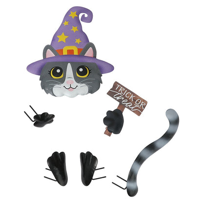 Pumpkin Decorating Kits Metal In Cat Ghost Bird Or Skeleton Characters