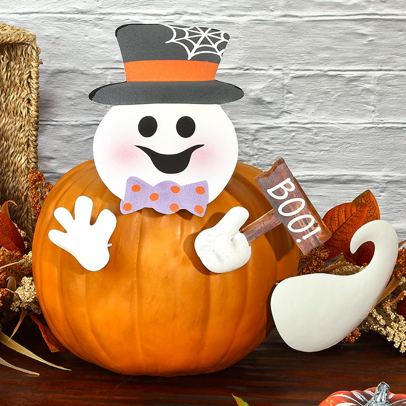 Pumpkin Decorating Kits Metal In Cat Ghost Bird Or Skeleton Characters