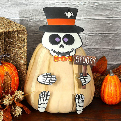 Pumpkin Decorating Kits Metal In Cat Ghost Bird Or Skeleton Characters