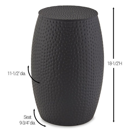 Hammered Metal Accent Stools