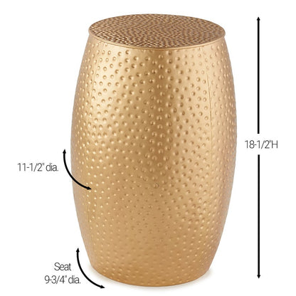 Hammered Metal Accent Stools
