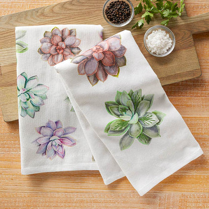 Sets of 2 Purple Floral Towels