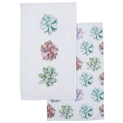 Sets of 2 Purple Floral Towels
