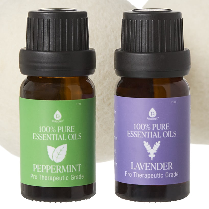 Wool Dryer Balls, Set of 4, with Lavender and Peppermint Oil Fragrance