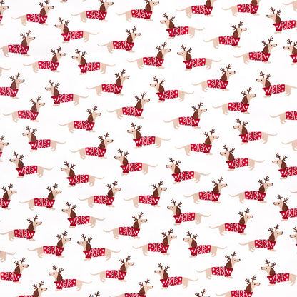 Flannel Warm and Cozy Queen Size 4pc Dachshund Sheet Set