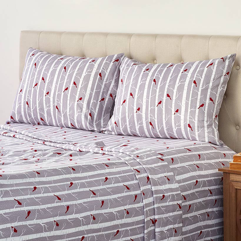 Flannel Warm and Cozy Queen Size 4pc Dachshund Sheet Set