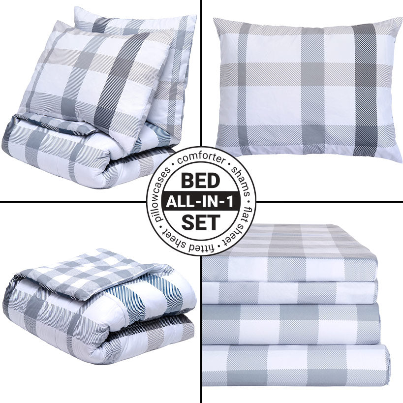 Humboldt Plaid Complete Comforter Set with Sheets