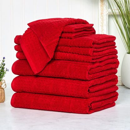 Quick Dry 100% Cotton Bath Towels, 6 Piece Set
