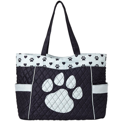 Quilted Tote Dog or Paw Print